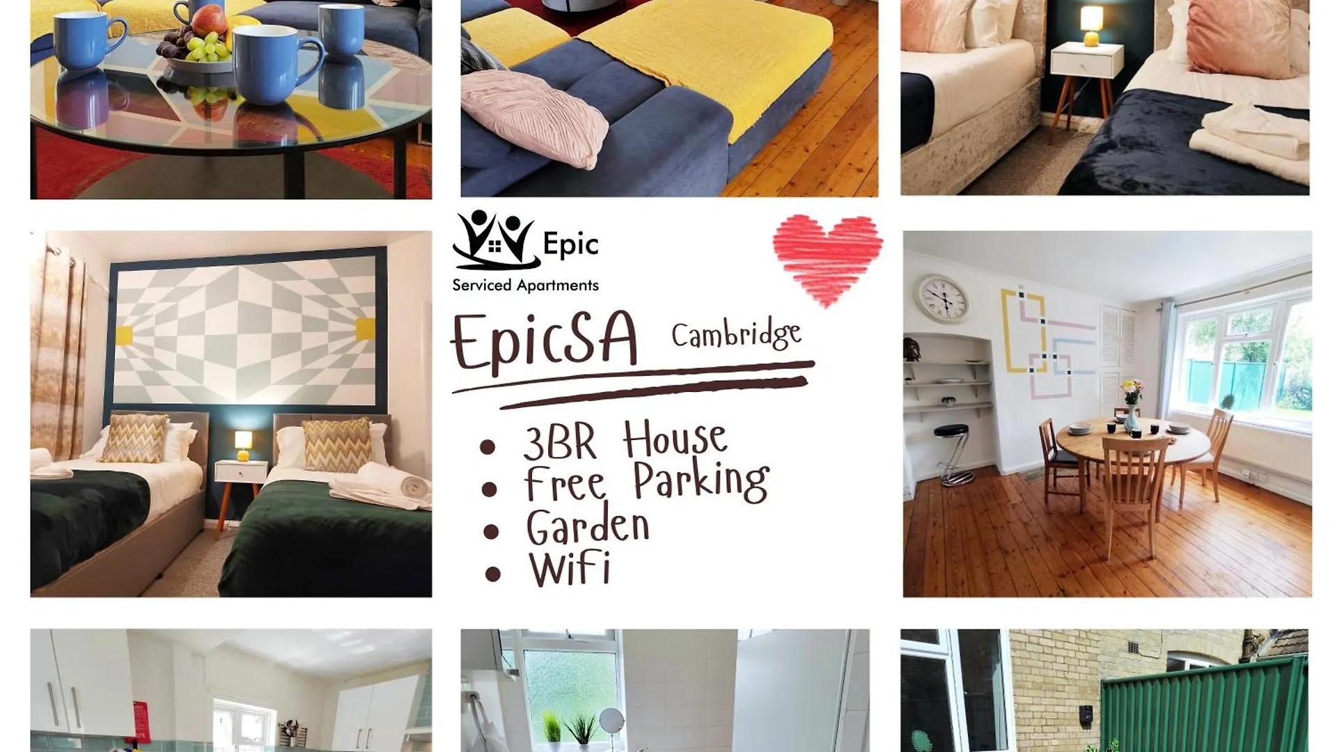 Epicsa - Corporate & Family Stay In 3 Bedroom House With Garden, Free Parking 剑桥